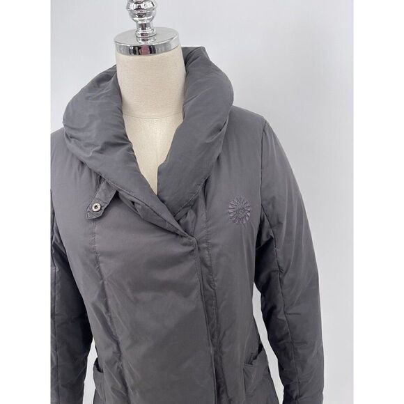 Ugg Australia womans puffer jacket small duck down black hoodie BoxL - Picture 10 of 11